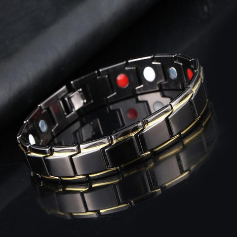 Germanium Magnetic Hematite Stainless Steel Bracelet