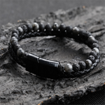 Natural Stone Genuine Leather Bracelet