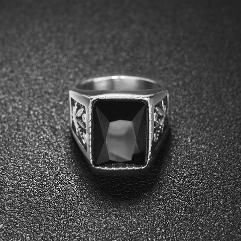 Stainless Steel Black Ring