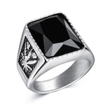 Stainless Steel Black Ring