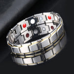 Germanium Magnetic Hematite Stainless Steel Bracelet