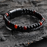 Natural Stone Genuine Leather Bracelet