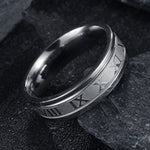 Vintage Roman Numerals Ring Stainless Steel