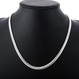 Sterling Silver Necklace 18K Gold plated 6MM